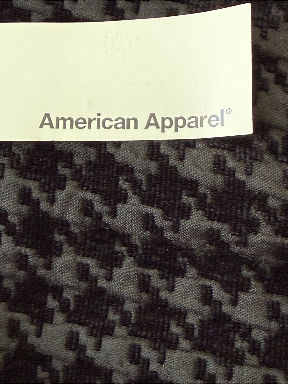 AMERICAN APPAREL Black Houndstooth Mini Cocktail Dress NWT Made in USA Sz M - Picture 7 of 10